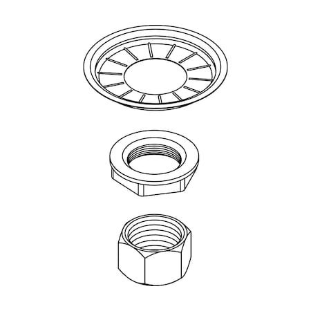 Central Brass Coupling Nuts And Washers (2 Sets) (Thinner Crowfoot Washer) G-913-A